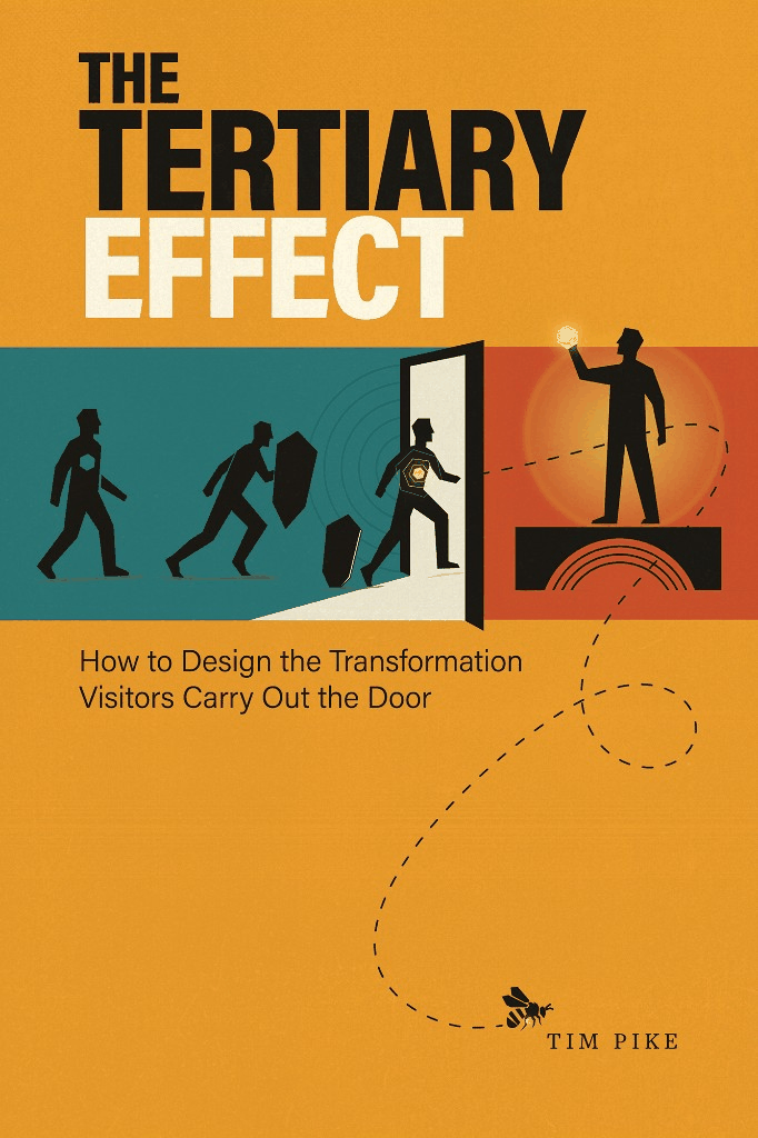 Front cover of The Tertiary Effect: How to Design the Transformation Visitors Carry Out the Door, by Tim Pike